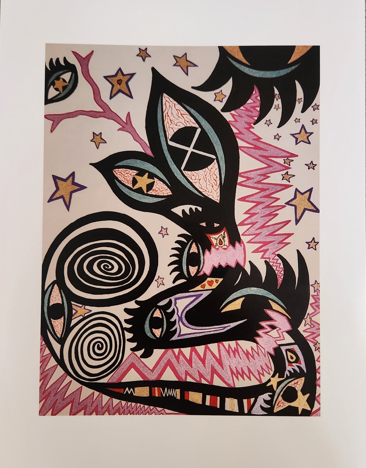 Cross Eyed Creature Print