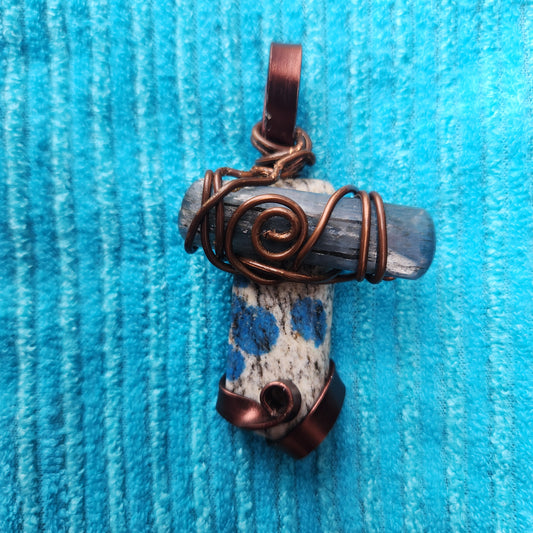 Blue Kyanite K2 Cross