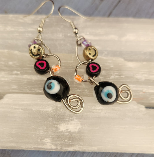 Evil Eye Charm Earrings